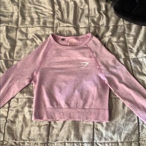 Gymshark vital seamless pink crop top